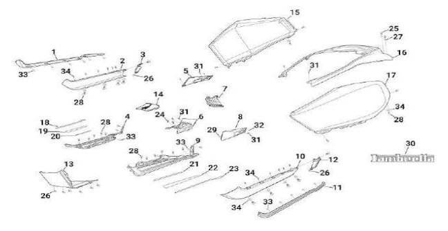 F04 - Fairing Cover 4 (X300 SR)