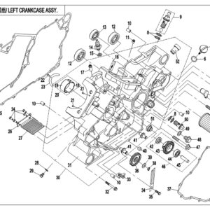 2018 ZFORCE 800 Trail LEFT CRANKCASE ASSY.(STANDARD) exploded diagram