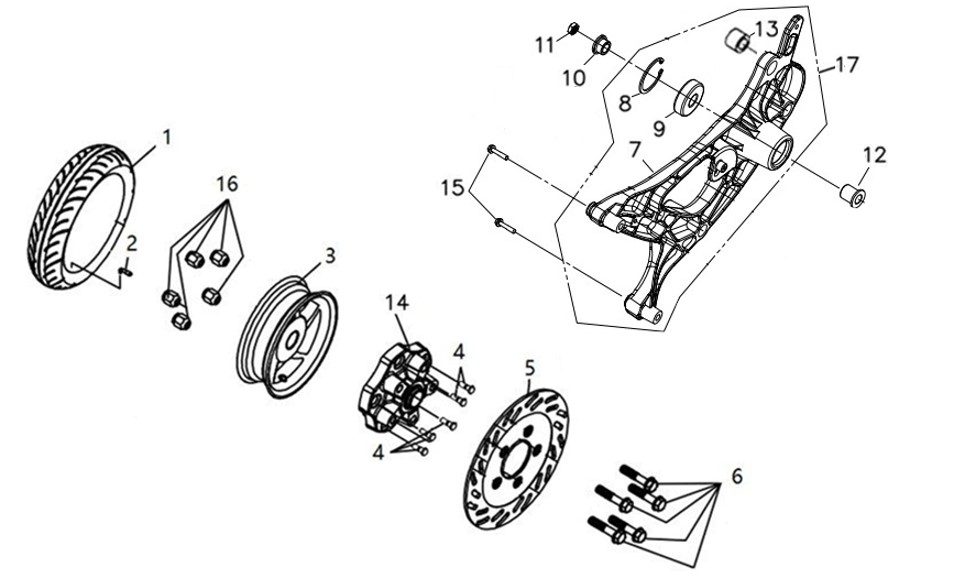 RR. FORK RR. BRAKE DISK