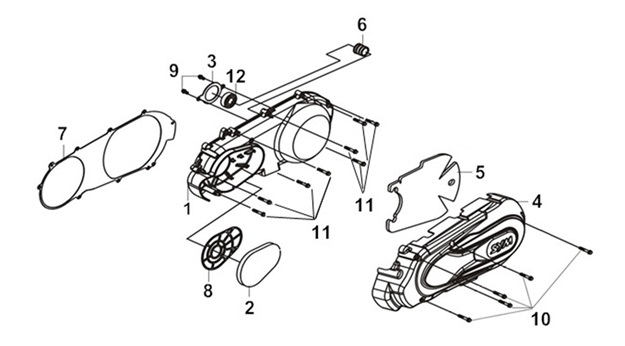 Left Crank Case Cover