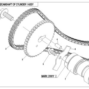2019 CFORCE 800 XC CAMSHAFT OF CYLINDER 1 ASSY exploded diagram