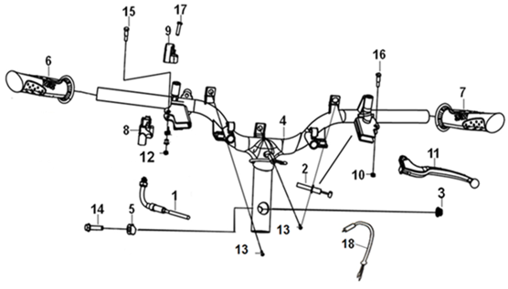 F02 CABLE & SWITCH & HANDLE LEVER