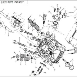 2015 UFORCE 800 CYL HEAD NO.1 ASSY (STARTER END) exploded diagram