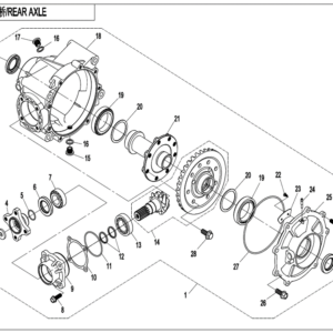 REAR AXLE (WITHOUT DIFFERENTIAL)