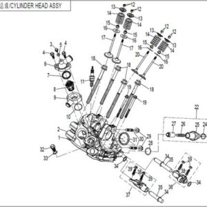 2015 UFORCE 800 CYL HEAD NO.2 ASSY (TRANSMISSION END) exploded diagram