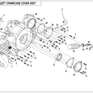 2020 CFORCE 800 XC LEFT CRANKCASE COVER ASSY exploded diagram