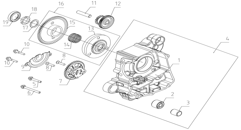 E04 - Right Crankcase