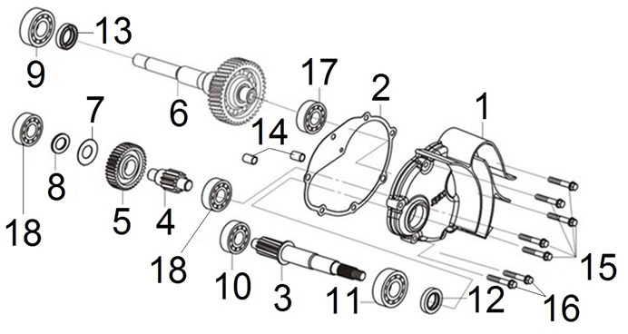 Mission Case & Drive Shaft