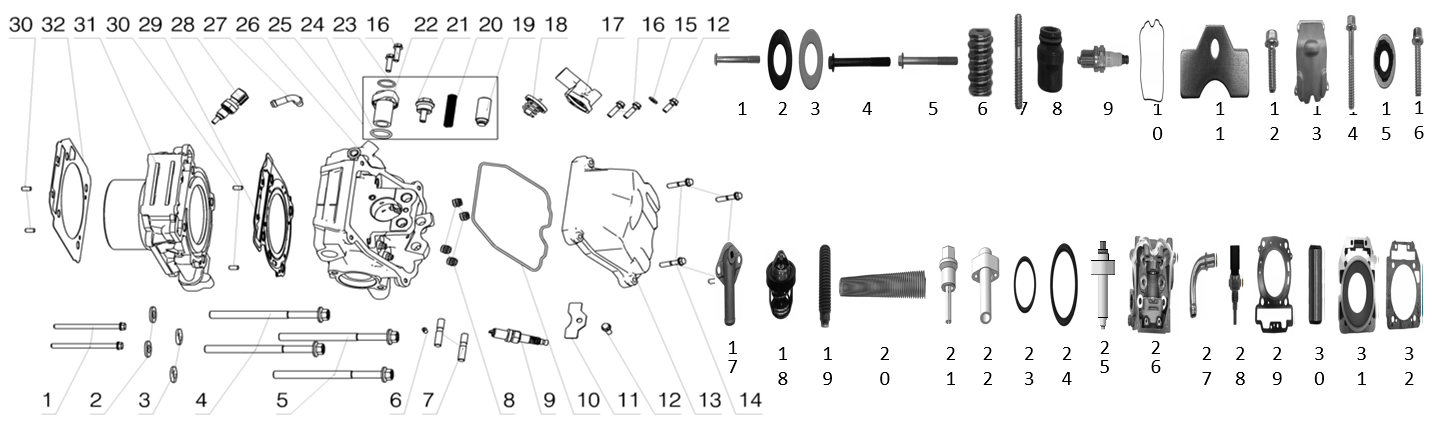E07 CYLINDER BLOCK & BLOCK HEAD & HEAD COVER