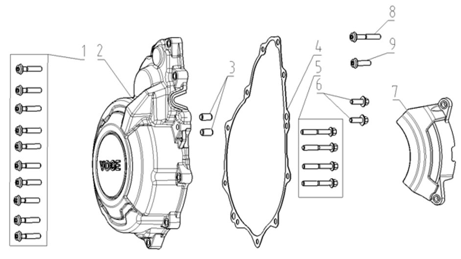 E13 - Left Crankcase Cover