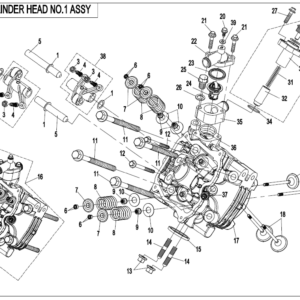 2020 CFORCE 800 XC CYLINDER HEAD NO.1 ASSY exploded diagram
