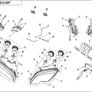 2016 UFORCE 800 LIGHT exploded diagram