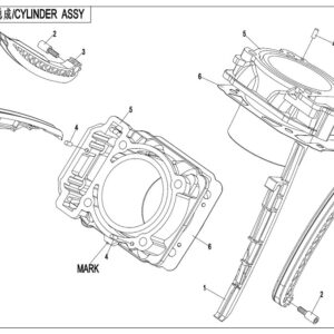 2017 ZFORCE 800 Trail CYLINDER ASSY exploded diagram