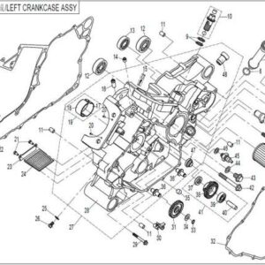 2013 UFORCE 800 LEFT CRANKCASE ASSY exploded diagram