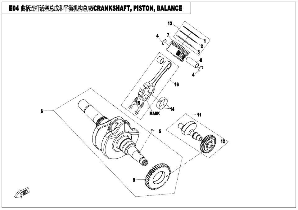 CAMSHAFT,PISTON,BALANCE