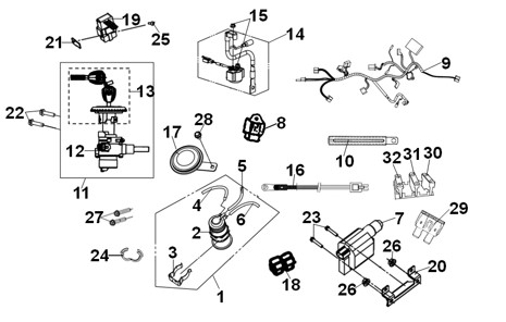 WIRE HARNESS & ELECTRICAL COMPONENT & CANISTER