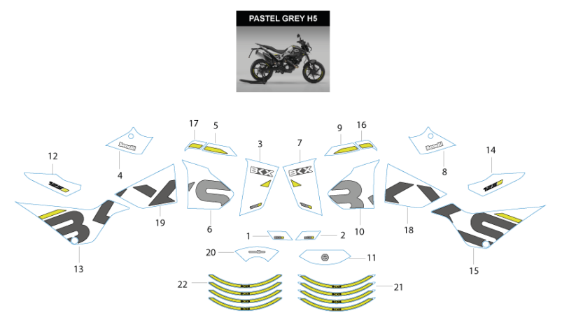 T035 - Stickers for Pastel Grey