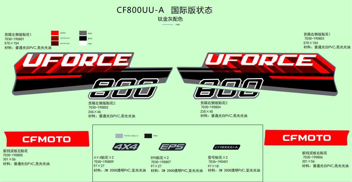 DECAL KITS (TITANIUM GRAY)