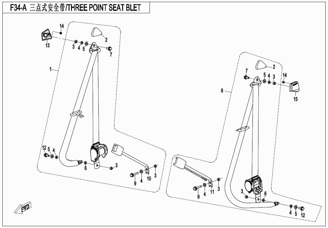 THREE POINT SEAT BELT