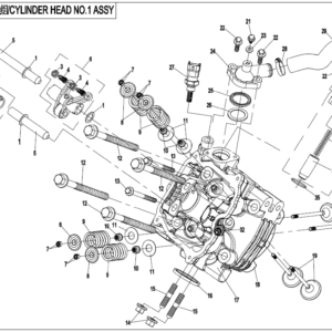 2021 UFORCE 800 CYLINDER HEAD NO.1 ASSY. exploded diagram