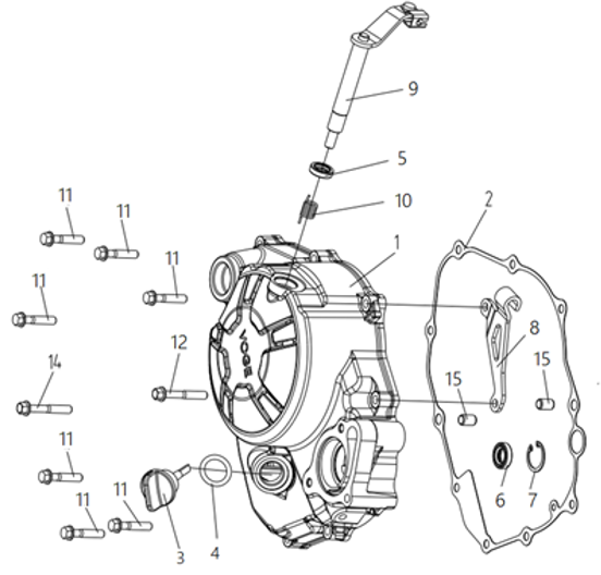 E04 - Right Crankcase Cover