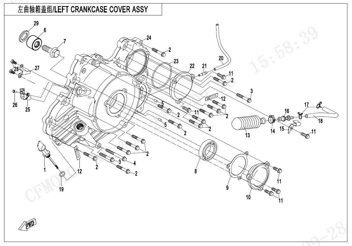 LEFT CRANKCASE COVER ASSY