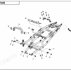2025 IBEX 800-E REAR FRAME exploded diagram