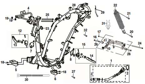 F17 - Frame & Rear Shock