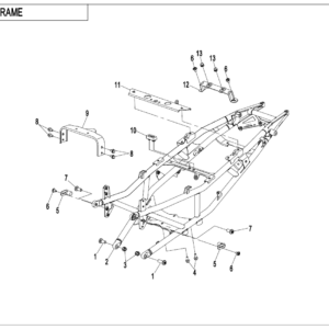 2023 IBEX 800 Touring REAR FRAME exploded diagram