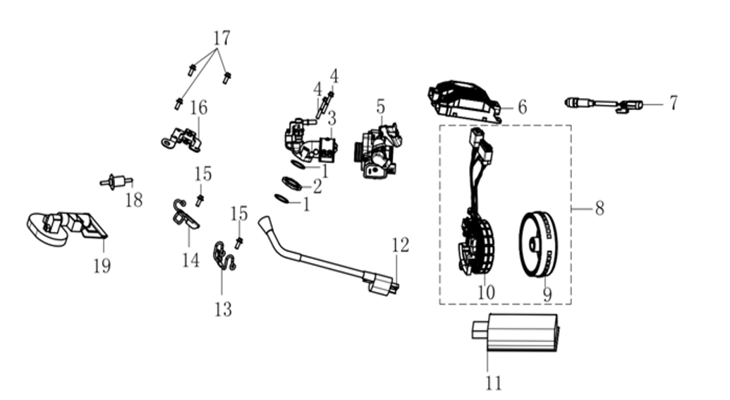 E14 ELECTRONIC FUEL-INJECTION ASSY.