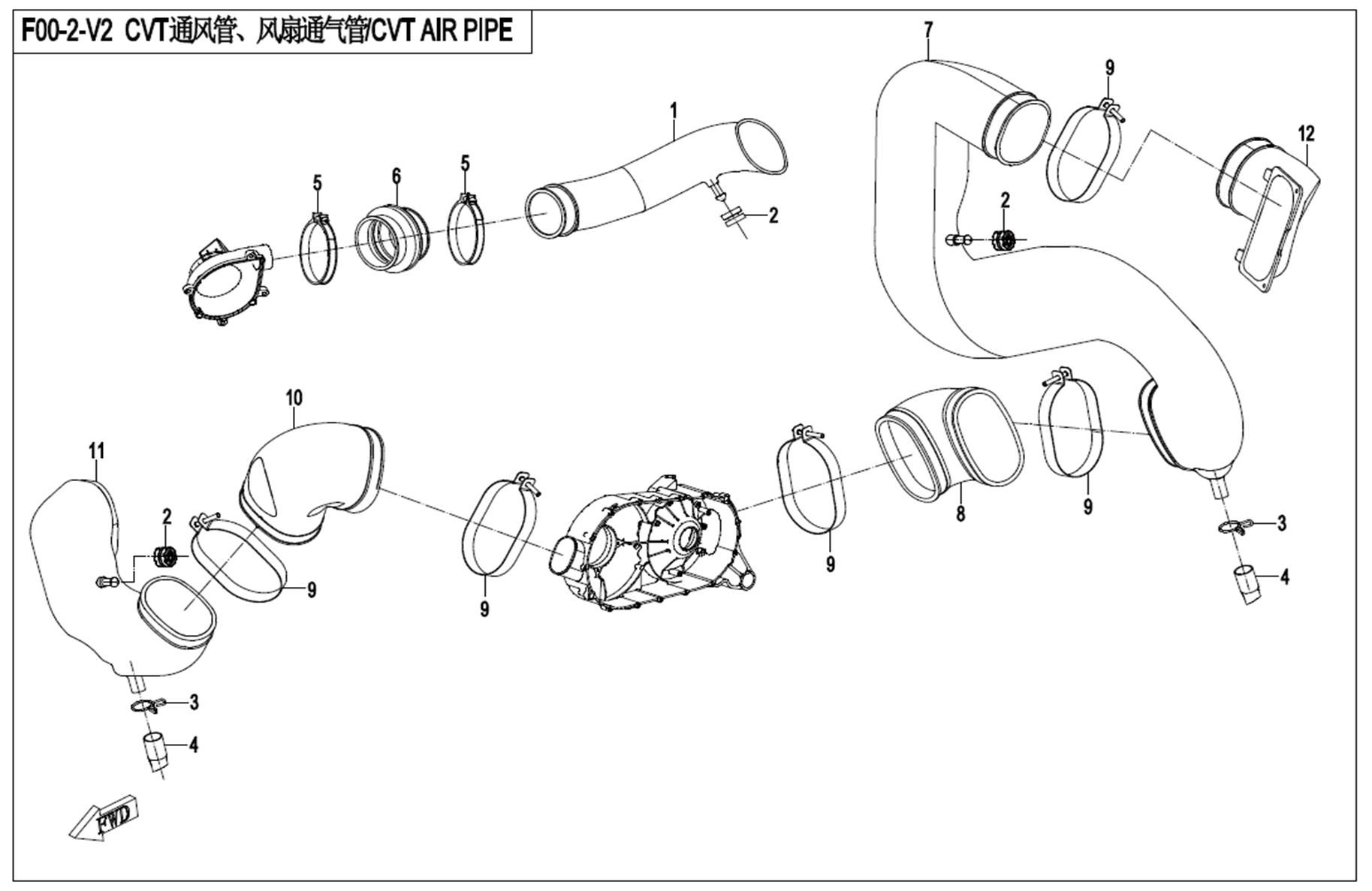 CVT AIR PIPE