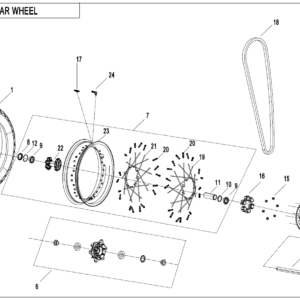2023 IBEX 800 Touring REAR WHEEL(TOURING) exploded diagram