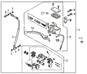 F03 FRONT BRAKE MASTER CYLINDER