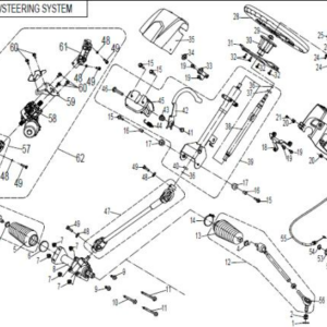 2016 UFORCE 800 STEERING SYSTEM exploded diagram