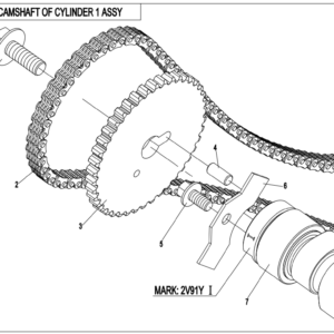 2020 CFORCE 800 XC CAMSHAFT OF CYLINDER 1 ASSY exploded diagram