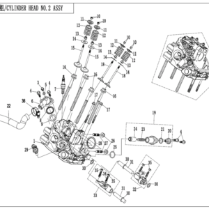 2023 ZFORCE 800 Trail CYLINDER HEAD NO.2 ASSY exploded diagram