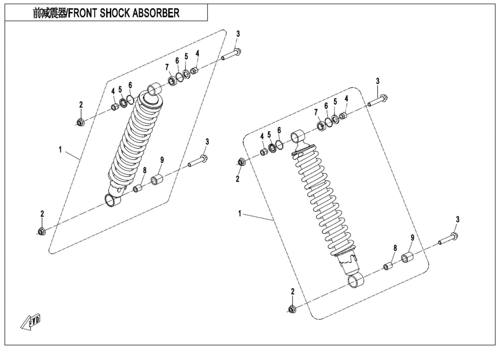FRONT SHOCK ABSORBER-OIL
