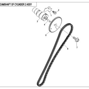 2019 UFORCE 800 CAMSHAFT OF CYLINDER 2 ASSY. exploded diagram