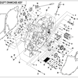 2023 ZFORCE 800 Trail LEFT CRANKCASE ASSY exploded diagram