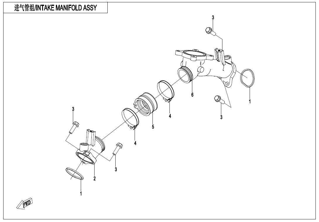 INTAKE MANIFOLD ASSY(WHITOUT FUEL VAPORIZATION SYSTEM)