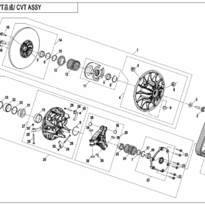 2026 UFORCE 800 XL CVT ASSY exploded diagram