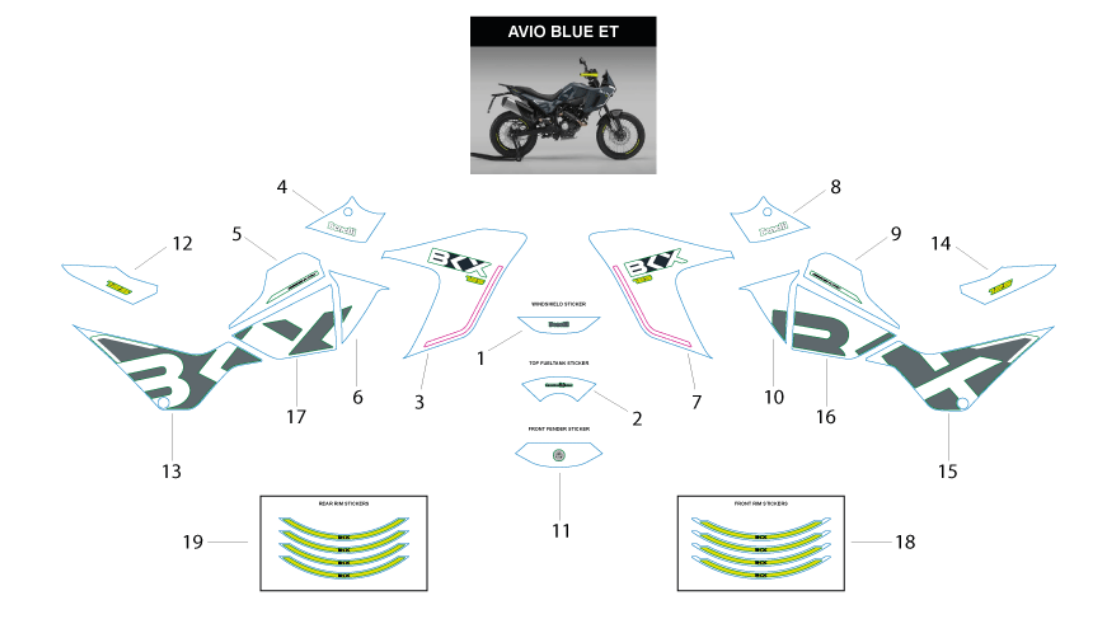 T036 - Decals (Avio Blue)