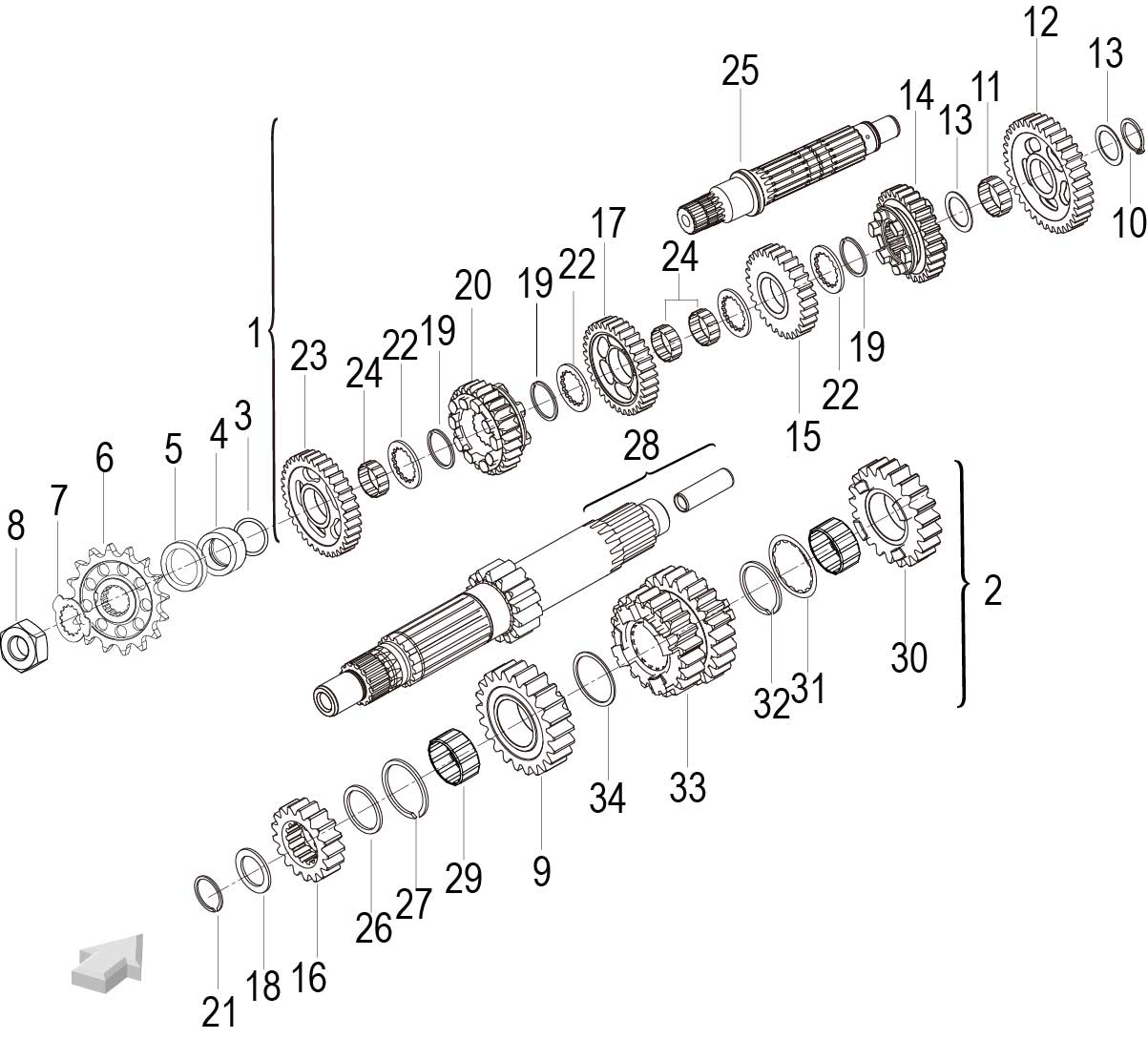 GEAR SHIFT MECHANISM ASSY