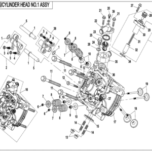 2022 CFORCE 800 XC CYLINDER HEAD NO.1 ASSY exploded diagram