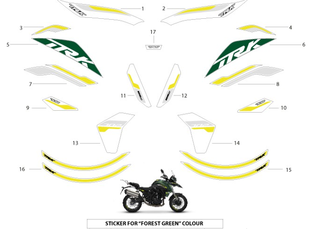 T043 STICKERS FOR GREEN MODEL