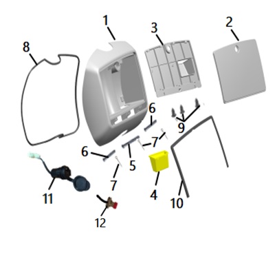 2021–2023 GP 125 AC CBS E5 (2021 – 2023) Case exploded diagram