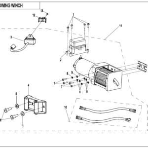 2021 CFORCE 600 TOWING WINCH exploded diagram