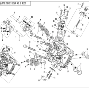 2023 ZFORCE 800 Trail CYLINDER HEAD NO.1 ASSY exploded diagram