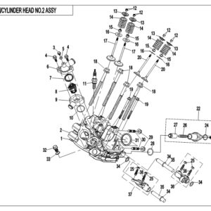2019 ZFORCE 800 Trail CYLINDER HEAD NO.2 ASSY. exploded diagram