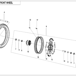 2025 IBEX 800-E FRONT WHEEL(EXPLORE EDITION) exploded diagram
